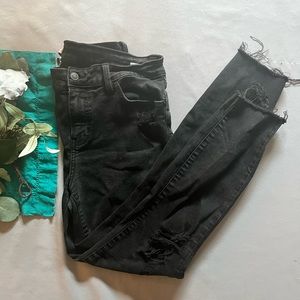 Fashion Nova Black Ripped Skinny Jeans